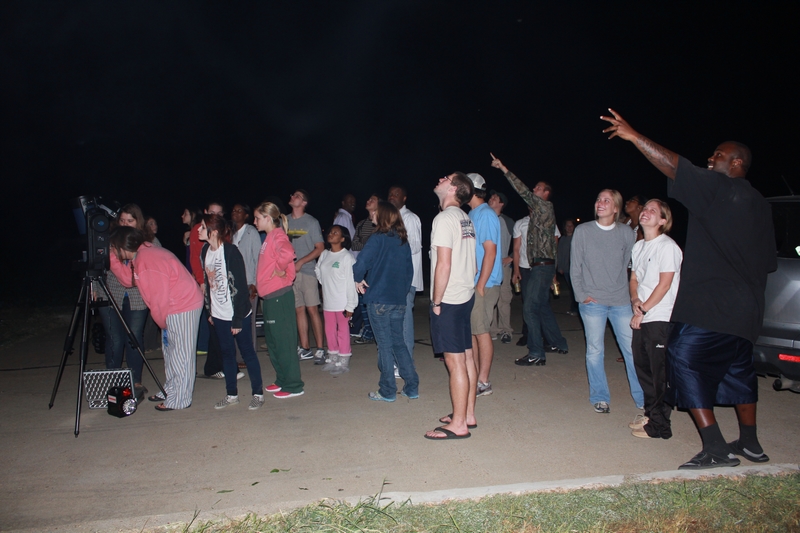 Delta State and Bayou Academy students observe the meteor shower Aurigas.